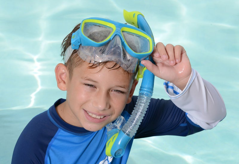 Cressi Deluxe, Kids Youth Mask Snorkel Set, Blue/Orange - Image 4