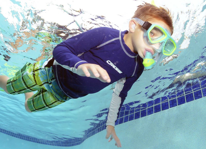 Cressi Deluxe, Kids Youth Mask Snorkel Set, Blue/Orange - Image 5