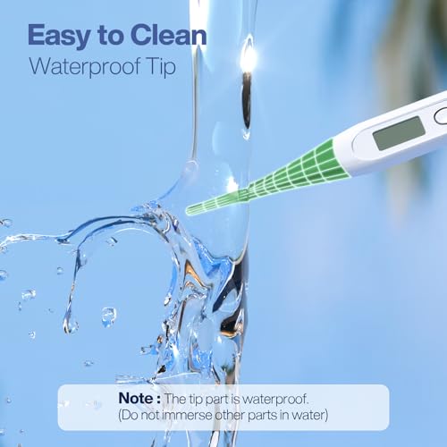 Boncare 10 Seconds Oral Thermometer for Adults and Kids - Accurate & Safe Rectal Thermometer for Baby with Fever Alarm, Digital Thermometer (Dark Green) - Image 5