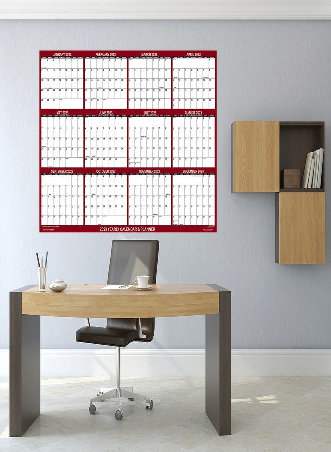 Swiftmaps 32" x 48" SwiftGlimpse 2026-2027 Academic Wall Calendar Dry Erase Erasable, XLarge, Wet & Dry Erase Laminated, Yearly Planner, JULY 2026 to JUNE 2027 ONLY - Image 4