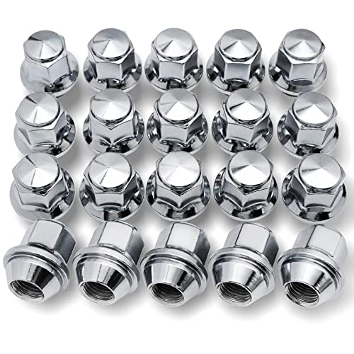X4XZ 20PCS M1415 Lug Nuts 1316 21mm Hex 36mm Length Chrome Factory Style Wheel Nut for 20152021 Ford Mustang Explorer Edge FusionLincoln MKZ MKX Aviator 611007 ACPZ1012D ACPZ1012M - Image 1