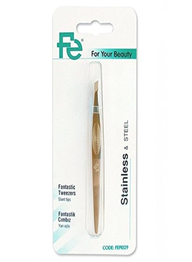 Fe Fantastic Tweezer, Silver, One Size - Premium Stainless Steel, Precision-Aligned Tips for Effortless Hair Removal