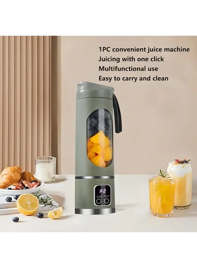 Green Upgrade 3 in 1 Portable Blender Juicer USB Rechargeable Digital Display Stainless Steel - Image 1