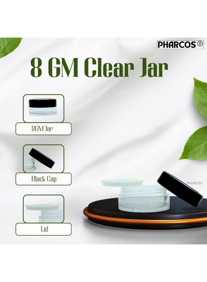 PHARCOS 8 gram Cosmetics DIY Lip Balm, Lip Scrubs,Eye Shadows, Under eye Gel, Sindoor/Bindi Container, Body Butter, Nail Cuticle Butter (8 gm Sliver Lid- Set of 4) - Image 2