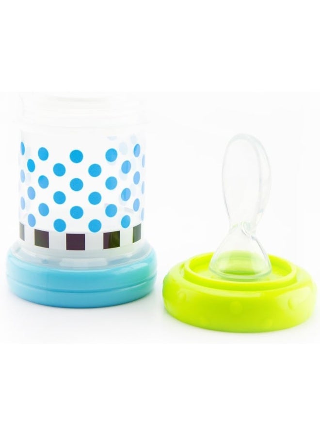 Sassy زجاجة تغذية الأطفال ساسي - مجموعة من 2 بسعة 4 أونصات 100% سيليكون وملعقة خالية من BPA - Image 5