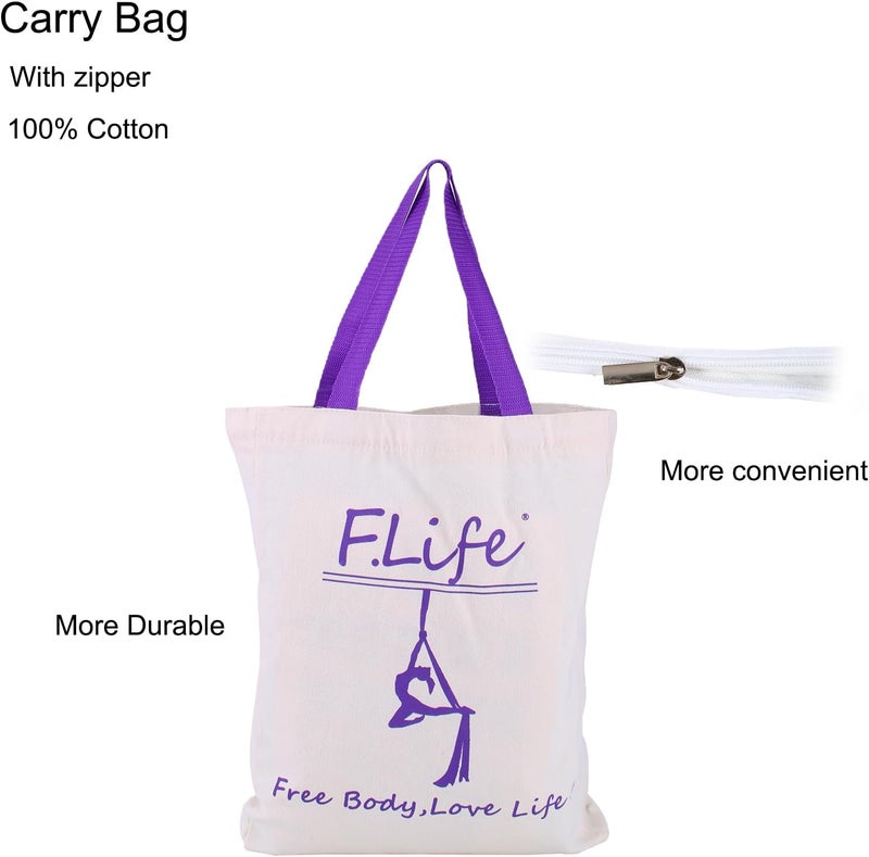 Flife Aerial Yoga Hammock 6.5 yards Premium Aerial Sling Silk Fabric Yoga Swing for Antigravity Inversion Include Daisy Chain,Carabiner and Pose Guide - Image 5