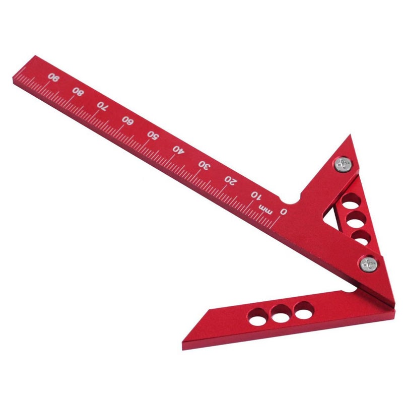 Aluminium Alloy Centre Scribe Find the centre of the circle drawing line gauge right-angle drawing centre line vertical line 45 degrees angle wood Measuring tape - Image 1