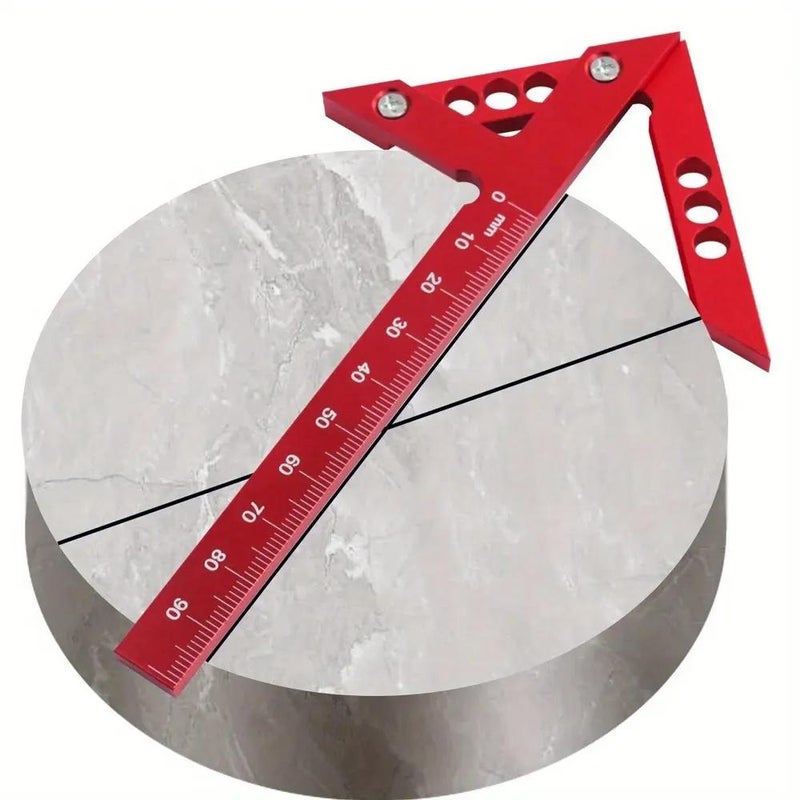 Aluminium Alloy Centre Scribe Find the centre of the circle drawing line gauge right-angle drawing centre line vertical line 45 degrees angle wood Measuring tape - Image 5