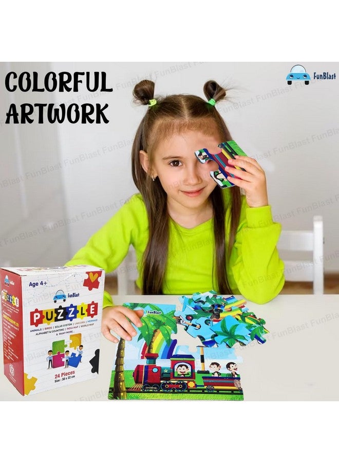 FunBlast Train Engine Jigsaw Puzzle for Kids - 24 Pcs Jigsaw Puzzle for Kids, Boys, Girls (Multicolor) - Image 4