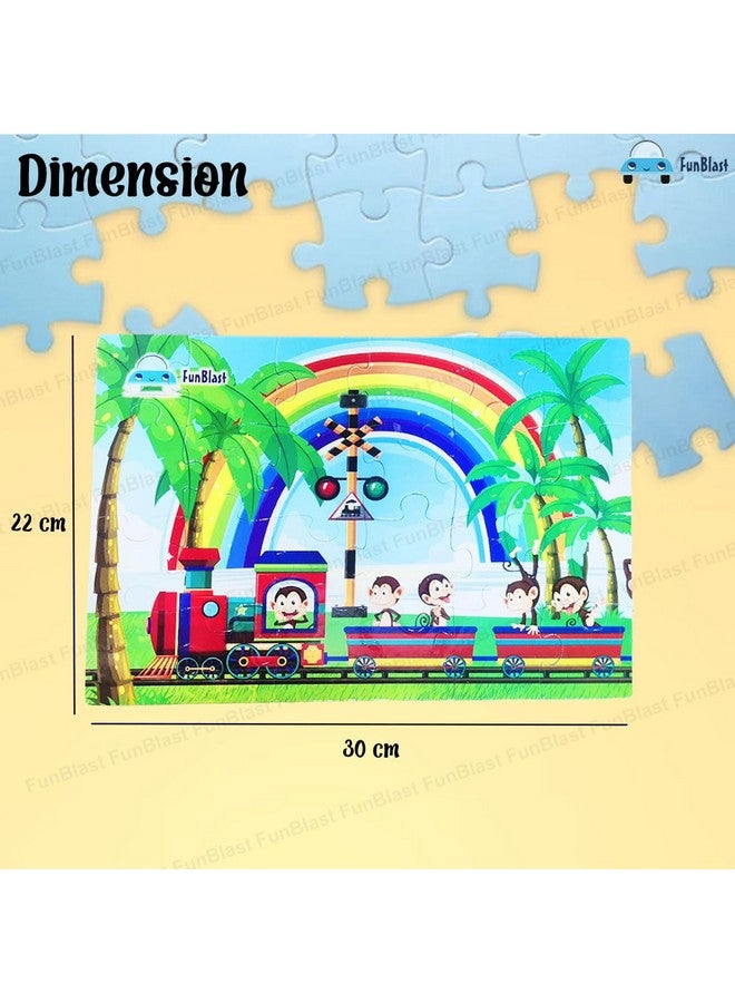 FunBlast Train Engine Jigsaw Puzzle for Kids - 24 Pcs Jigsaw Puzzle for Kids, Boys, Girls (Multicolor) - Image 2