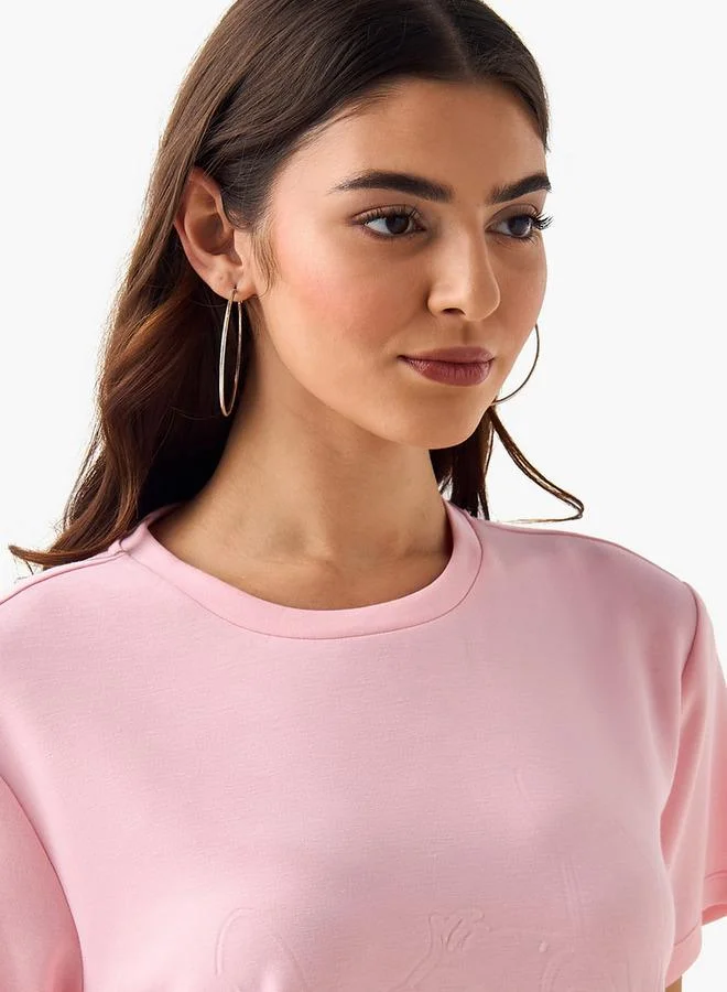 SP Characters T-shirt with Angel Embossed Design