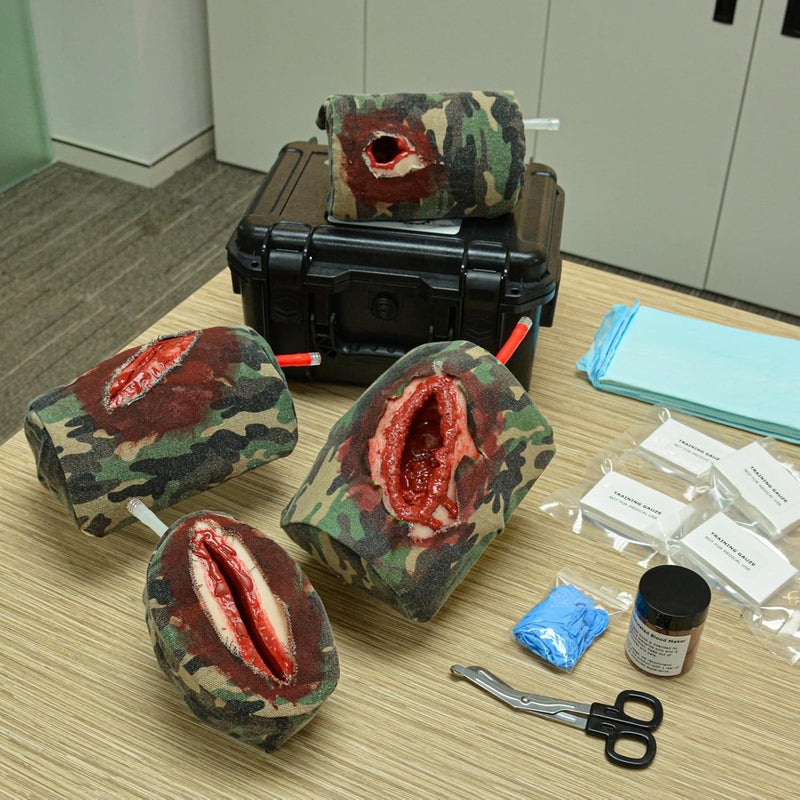 MedEduQuest Covered Bullet Wound Packing Trainer Kit Stop The Bleed Training Kit Bleeding Control Simulator for Medical Classes Tactical Box - Image 5