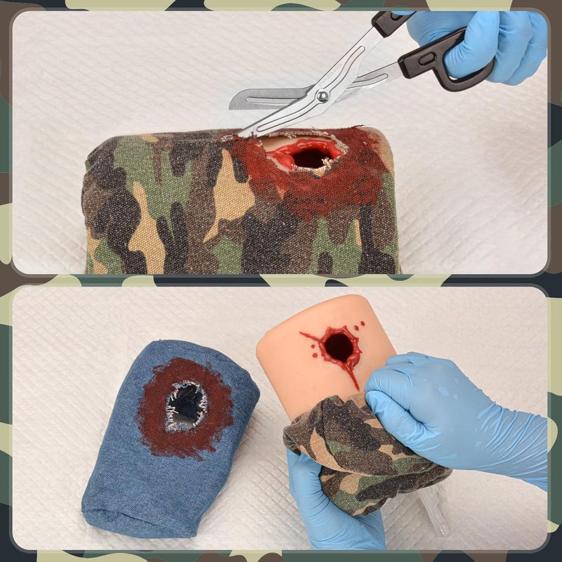 MedEduQuest Covered Bullet Wound Packing Trainer Kit Stop The Bleed Training Kit Bleeding Control Simulator for Medical Classes Tactical Box - Image 2