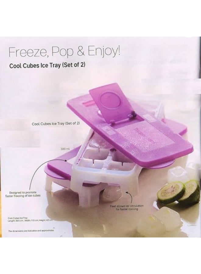 Tupperware Tupperware Pure and Fresh Original Unique Covered Cool Cubes Silicone Based Ice Cube Tray With Opening Lid - 2 piece - Image 2