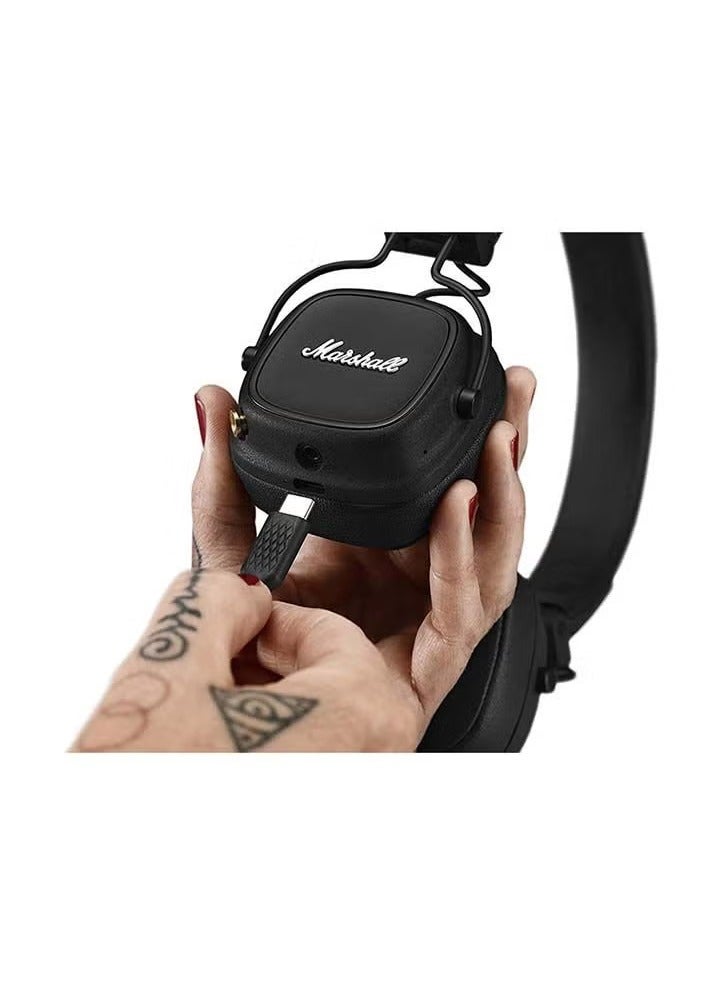 Major IV Foldable Bluetooth Wired/Wireless 80+ Hours of Playtime Headphones Black - Image 5