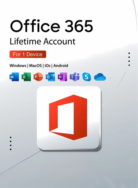 Office 365 - Lifetime Account for 1 Device | Windows, Android, MAC, iOS & Online | Digital License