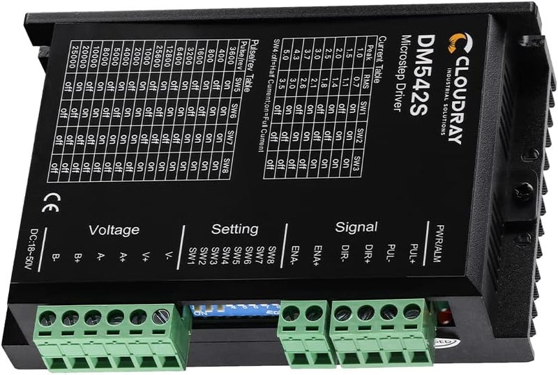 Cloudray 2-Phase Stepper Motor Driver DM542S 1.0-5.0A 24-48VDC 1/128 Micro-step Resolutions for CNC Nema 17, 23, 24 and 34 Stepper Motor For CNC Engraver - Image 2