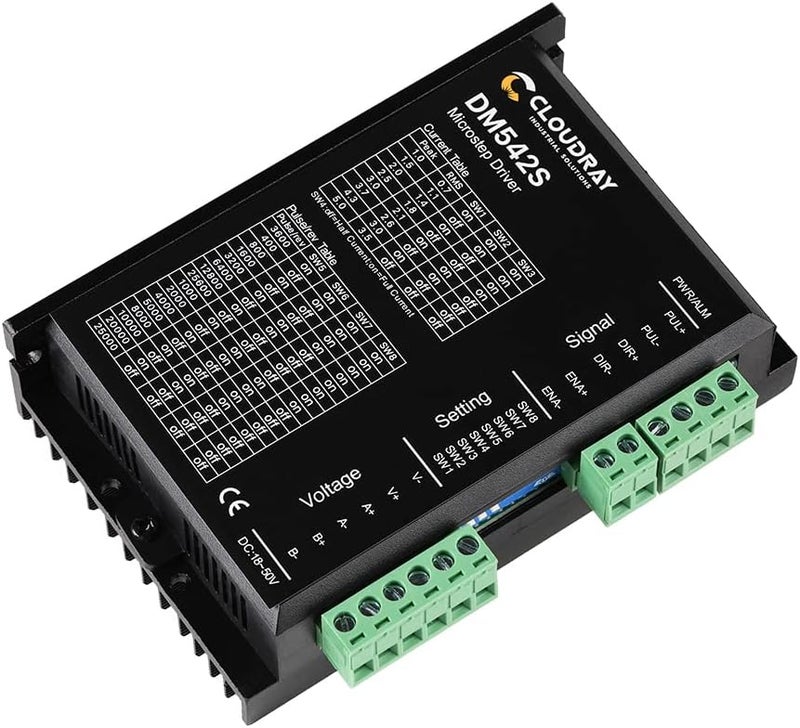 Cloudray 2-Phase Stepper Motor Driver DM542S 1.0-5.0A 24-48VDC 1/128 Micro-step Resolutions for CNC Nema 17, 23, 24 and 34 Stepper Motor For CNC Engraver - Image 1