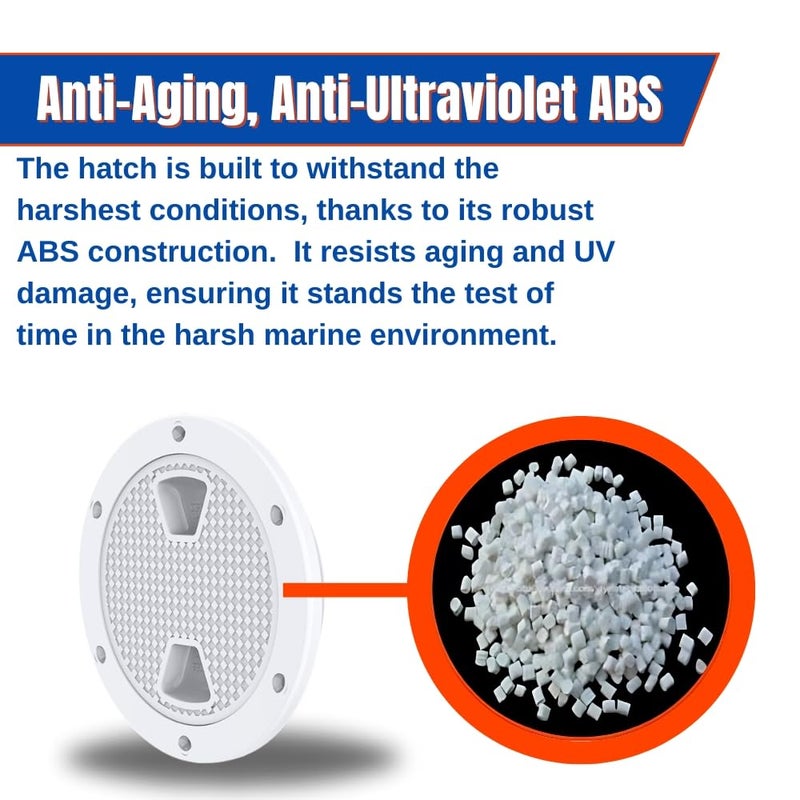 SEAFLO 6" Boat Round Non Slip Inspection Hatch with Detachable Cover - Image 4