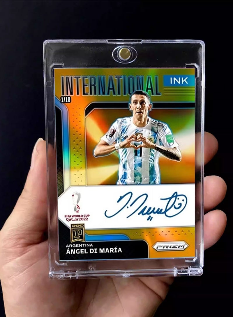 Panini Di Maria Signature Football Card Autographed Trading Card Refractor Collector’s Edition Sports Memorabilia for Fans and Collectors - Image 2