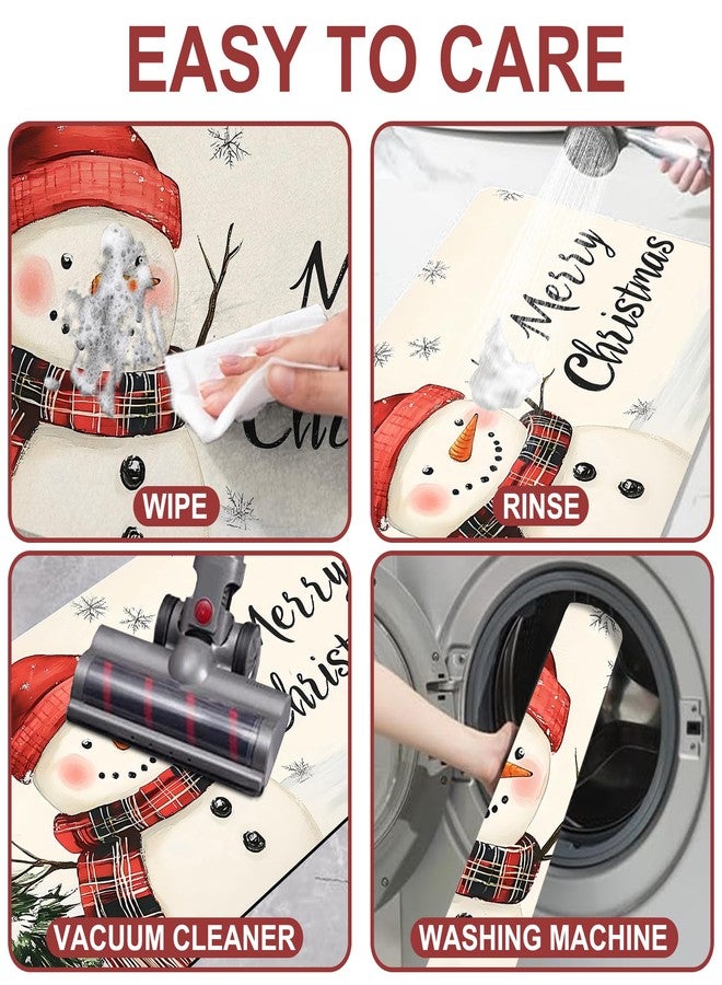 Identiy Christmas Bathroom Rug, Cute Funny Christmas Snowman Bath Mat for Tub Non Slip, Soft Absorbent Easy Clean Quick Dry Bathroom Mat for Tub Shower Home Decor 17x29.5 inch - Image 5