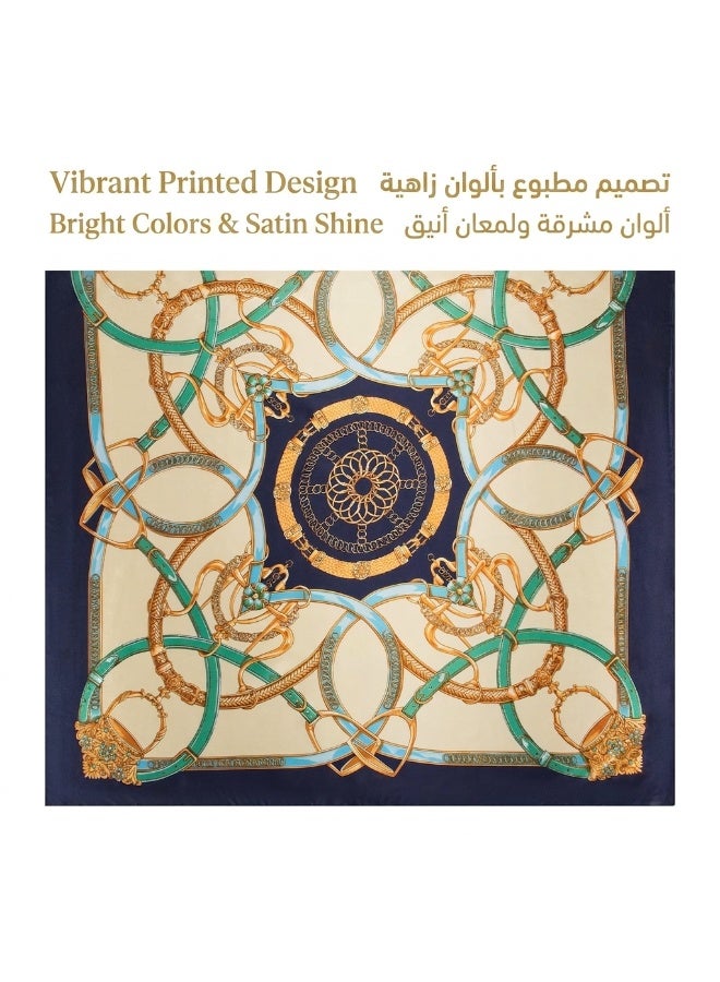 Necker chiefsfor Women Like Silk Scarf Hair Scarf Printed Square Scarf Bandanas for Women 35 Inches - Image 4