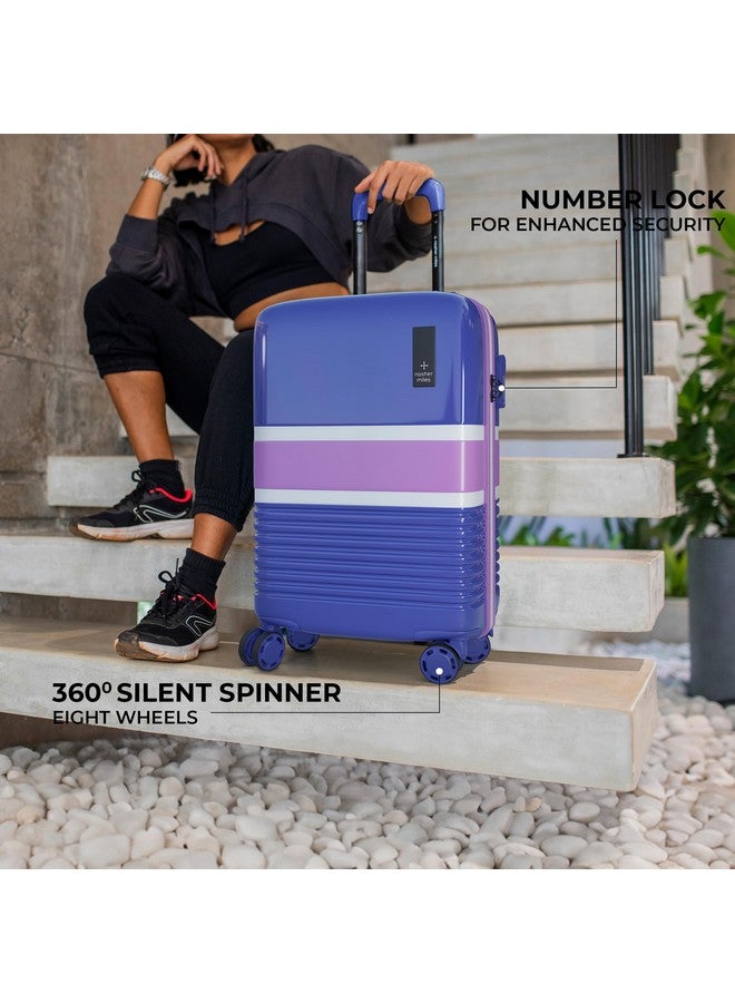 Nasher Miles Mexico Hard-Sided Polycarbonate 8 Wheels Double Spinner Cabin Luggage Blue and Pink 20 inch |55cm Trolley Bag,Small - Image 4
