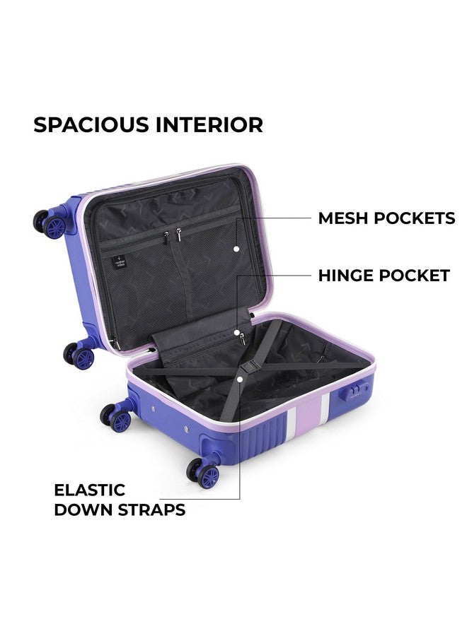 Nasher Miles Mexico Hard-Sided Polycarbonate 8 Wheels Double Spinner Cabin Luggage Blue and Pink 20 inch |55cm Trolley Bag,Small - Image 5