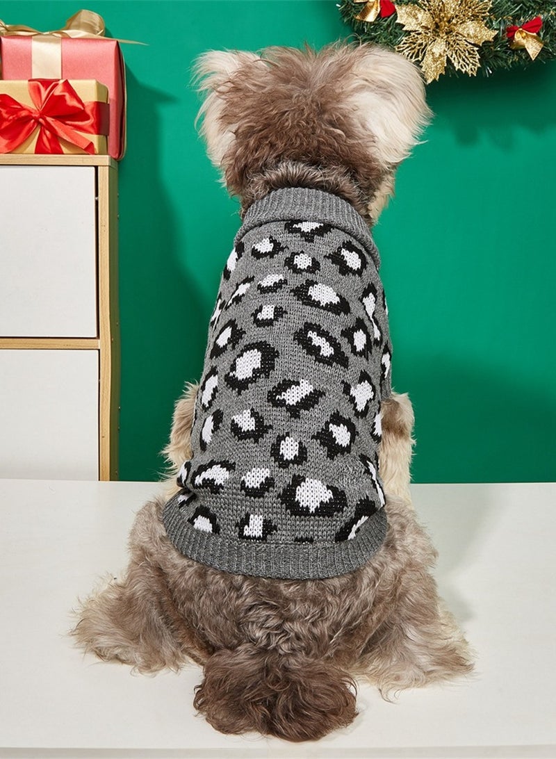 Loquat Squality Pet Supplies Dog Clothing Solid Color Floral High Neck Clothing Autumn And Winter Black - Image 2