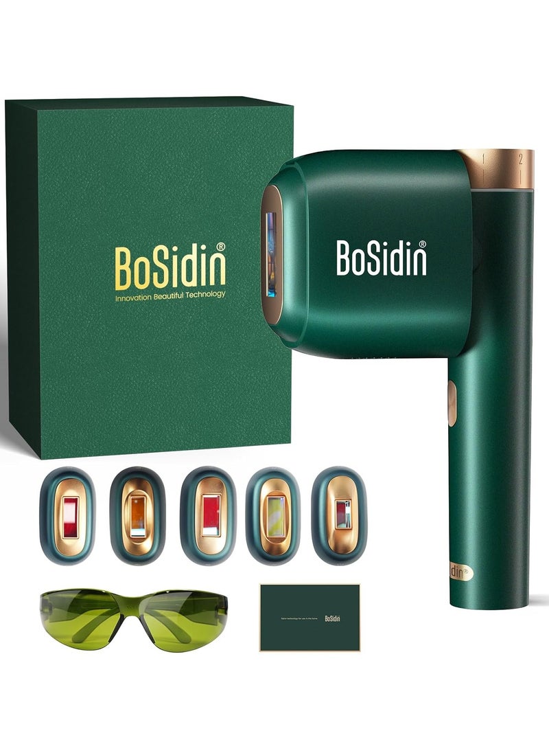 Bosidin Professional IPL Laser Hair Removal Machine Green for Permanent Whole Body Hair Removal Men and Women  - Image 1