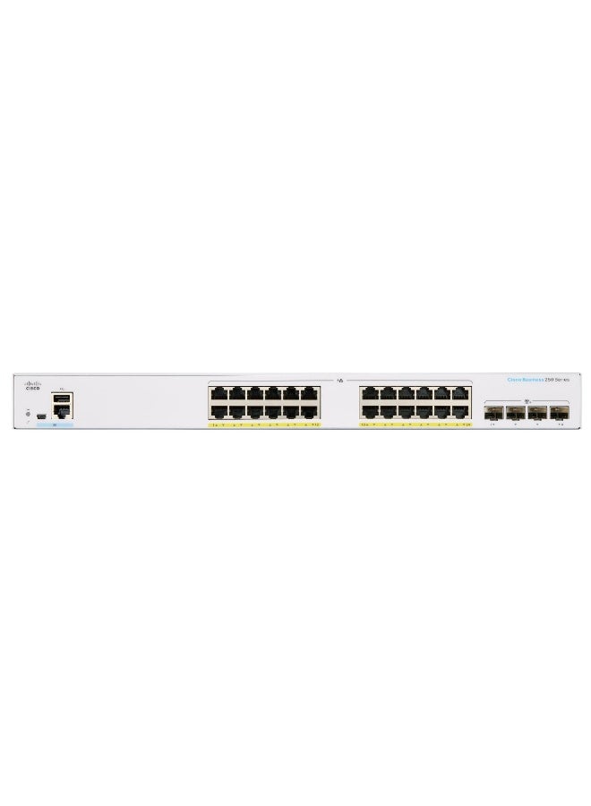 Cisco Systems سيسكو بيزنس CBS250-24FP-4G-EU سويتش ذكي | 24 منفذ GE | طاقة كاملة عبر الإيثرنت | 4x1G SFP | حماية مدى الحياة محدودة - Image 2