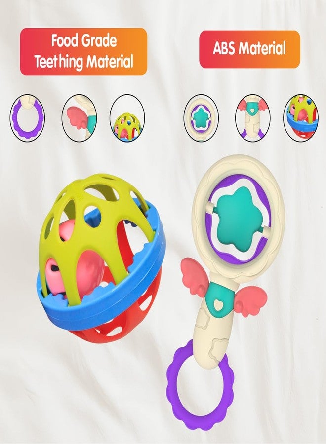 Innovitoy Premium Biggie Ball & Star Rattle Teether Combo for Newborns (0+ Months) | ABS Plastic | BIS Approved | Made in India | No Sharp Edges - Image 3