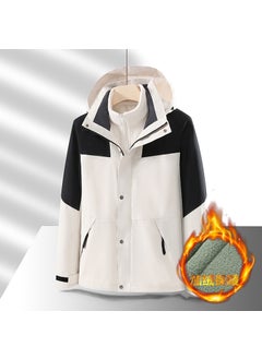 Generic Unisex Hiking Jacket 2024 Autumn Winter Outdoor Waterproof Windproof Sport Coat Mens Detachable Korean Style Loose Fit Dark blue  - Image 3