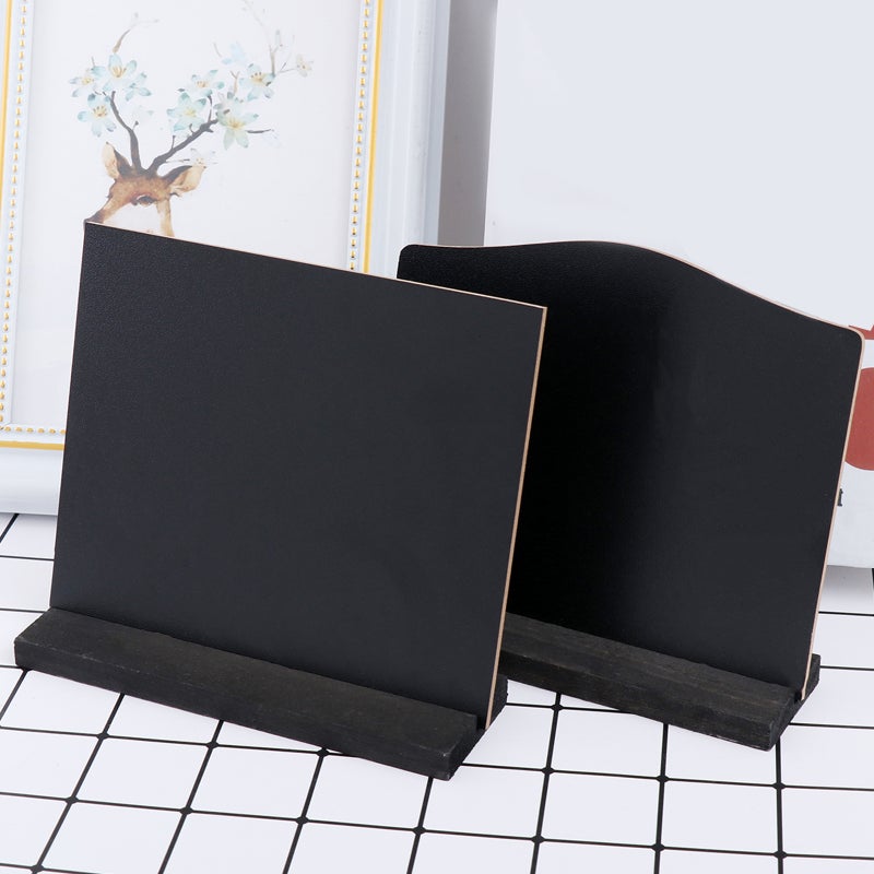 2PCS Double Side Small Display Chalkboards Message Board Ornament with Bases for DIY Home Decoration - Image 1