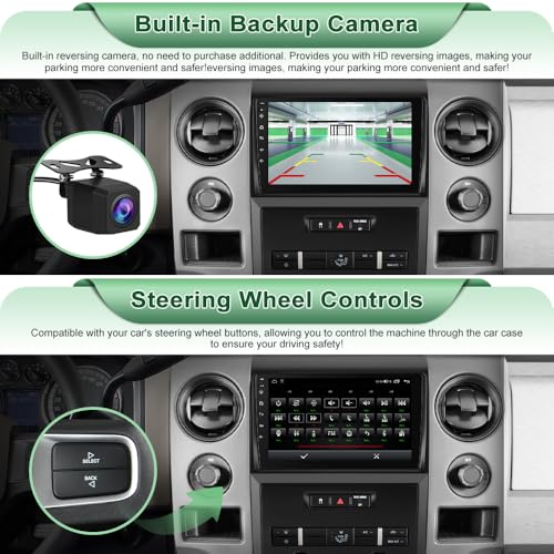 Votheon [4GB+64GB] Radio Stereo for Ford F150 2009 2010 2011 2012 with 8 Core CPU / Android13 / 9 inchs HD Touchscreen/Carplay Android Auto/Backup Camera//WiFi/FM AM RDS - Image 4