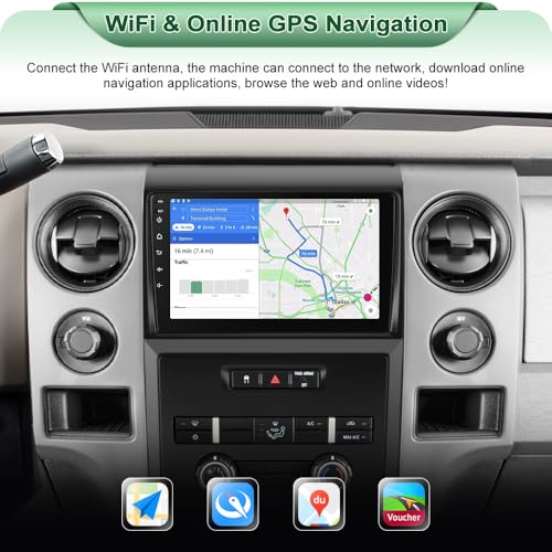 Votheon [4GB+64GB] Radio Stereo for Ford F150 2009 2010 2011 2012 with 8 Core CPU / Android13 / 9 inchs HD Touchscreen/Carplay Android Auto/Backup Camera//WiFi/FM AM RDS - Image 5