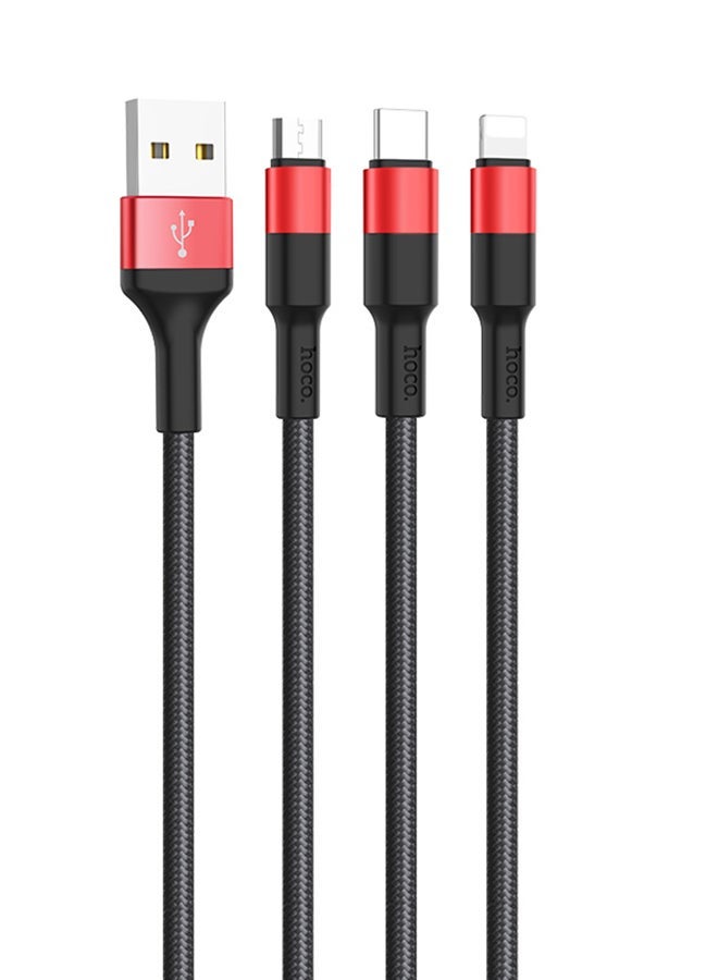 NIBEMINENT Xpress One Pull Lightning Data Sync And Charging Cable Black/Red - Image 2
