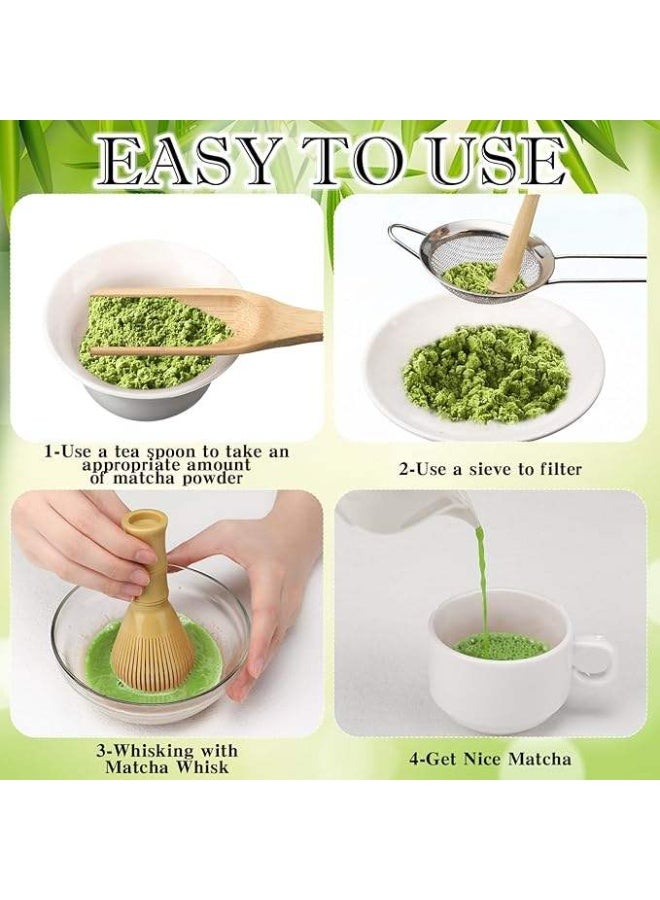 Resin matcha whisk, detachable tea brush, matcha powder special mixer, tea ceremony tool set with plastic storage base, easy to clean, reusable matcha whisk, Japanese tea whisk, handmade tea set  - Image 5