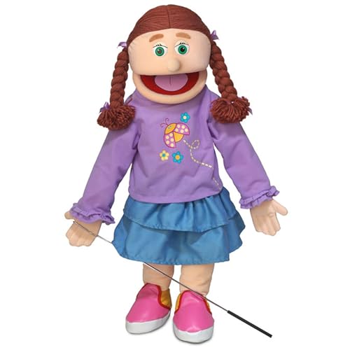 Silly Puppets 25 Amy Peach Girl Full Body Ventriloquist Style Puppet - Image 1