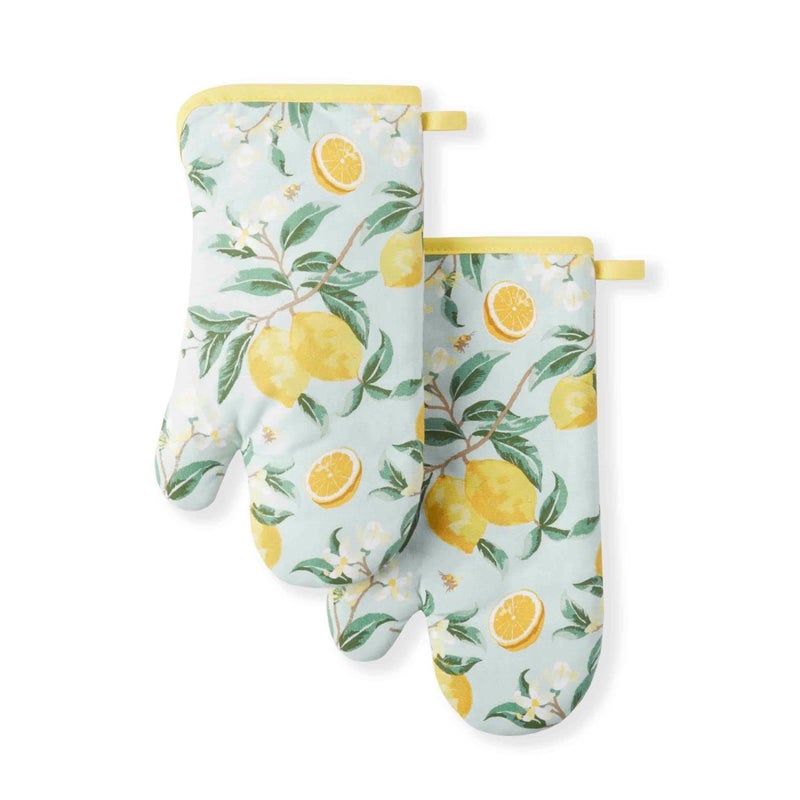 Martha stewart Martha Stewart Lemon Whimsy Oven Mitt 2Pack Set Yellow 7x13 
