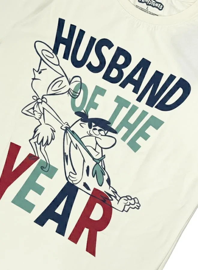 Take Two  The Flintstones Men Graphic Print Round Neck T-Shirt for Men | Best Price UAE