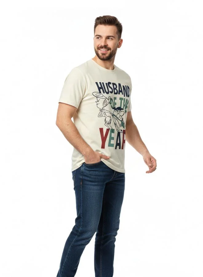 تايك تو تيشيرت بياقة دائرية وطبعة جرافيك