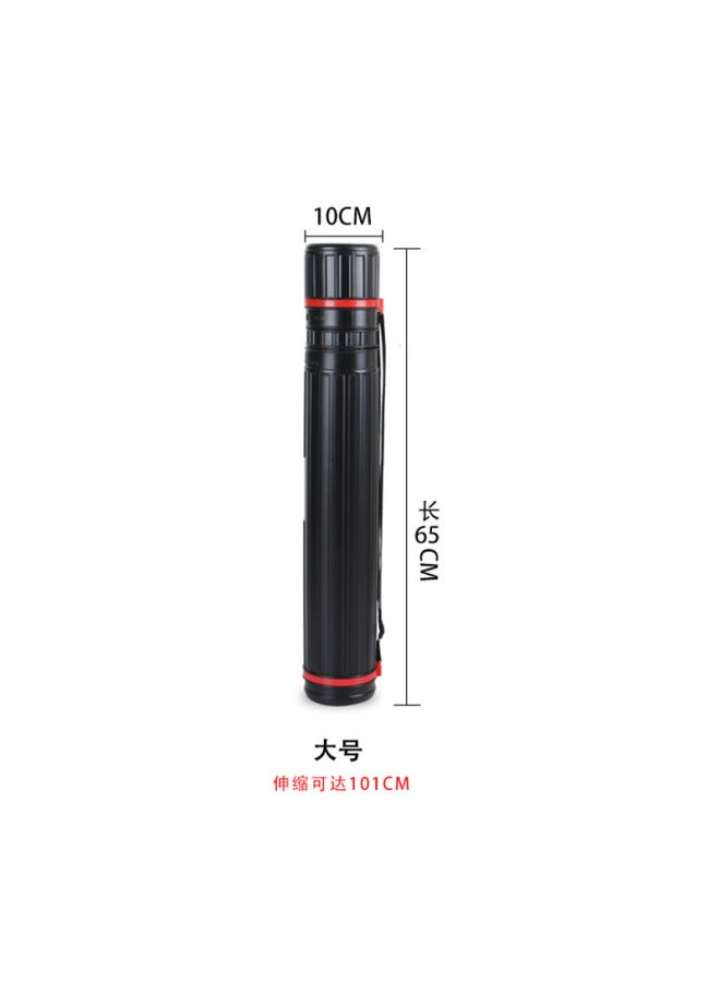 BRANDT Art Plastic Retractable Picture Cartridge Drawing Works Collection Storage Cartridge Retractable Straight Black Cartridge Display Rack Storage Barrel - Image 1