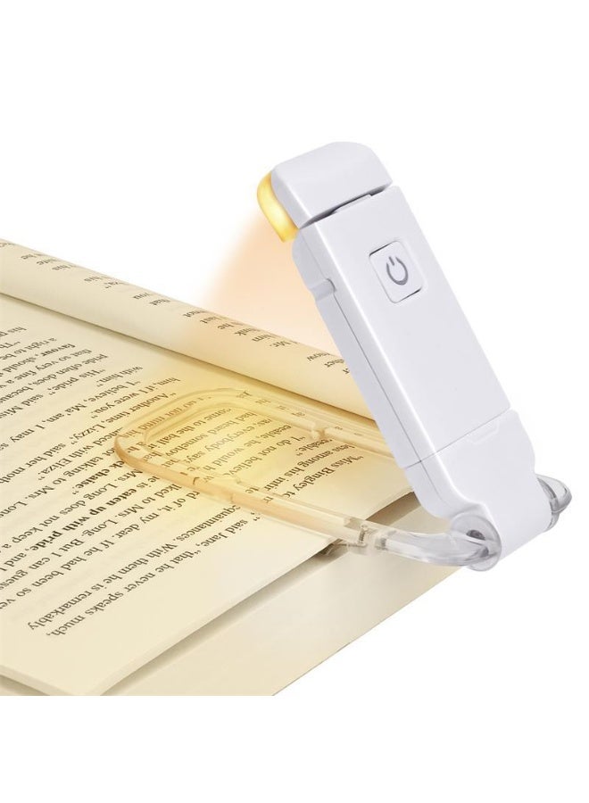 Portable LED Clip Reading Light Foldable Eye-Care Mini Night Lamp USB Rechargeable Book Light for Study Office and Bedroom - Image 1