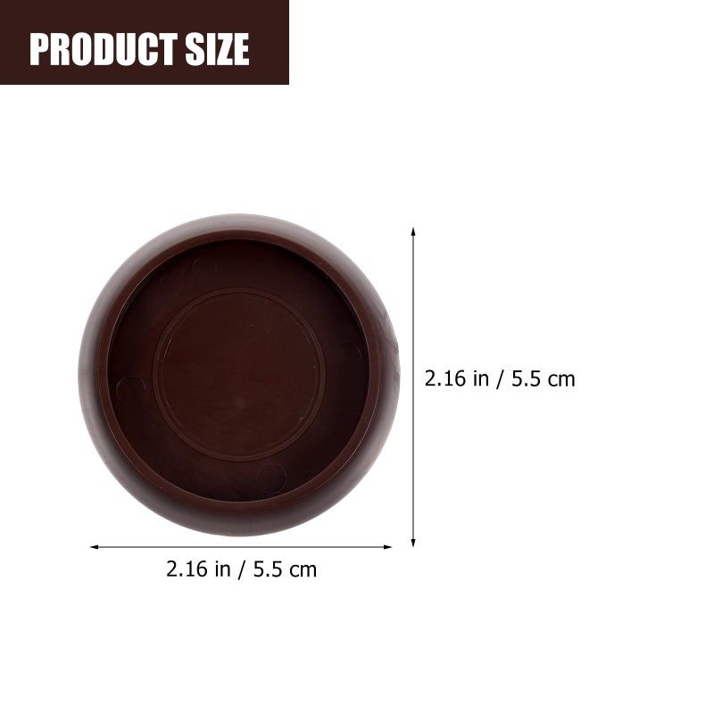 12 Pcs Plastic Furniture Coaster Pads Non Slip Chair Wheel Stoppers for Carpet and Hardwood Floor Protection - Image 3