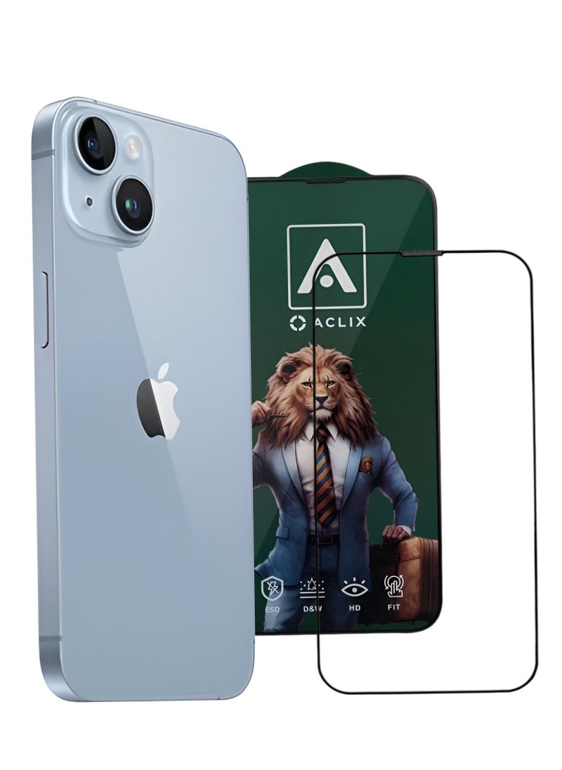 ACLIX Antistatic ESD Dustproof Premium Quality High Definition Tempered Glass Screen Protector Designed For  iPhone 14 Plus - Image 1