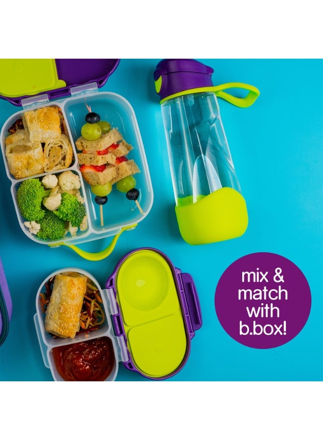 B.Box Sport Spout Drink Bottle for Kids | Easy-Flow Silicone Spout | Leakproof Push Button Lid | Ergonomic Triangle Grip | BPA-Free Tritan™ Water Bottle | 15.2 fl oz | 600ml-Blue Slate - Image 4