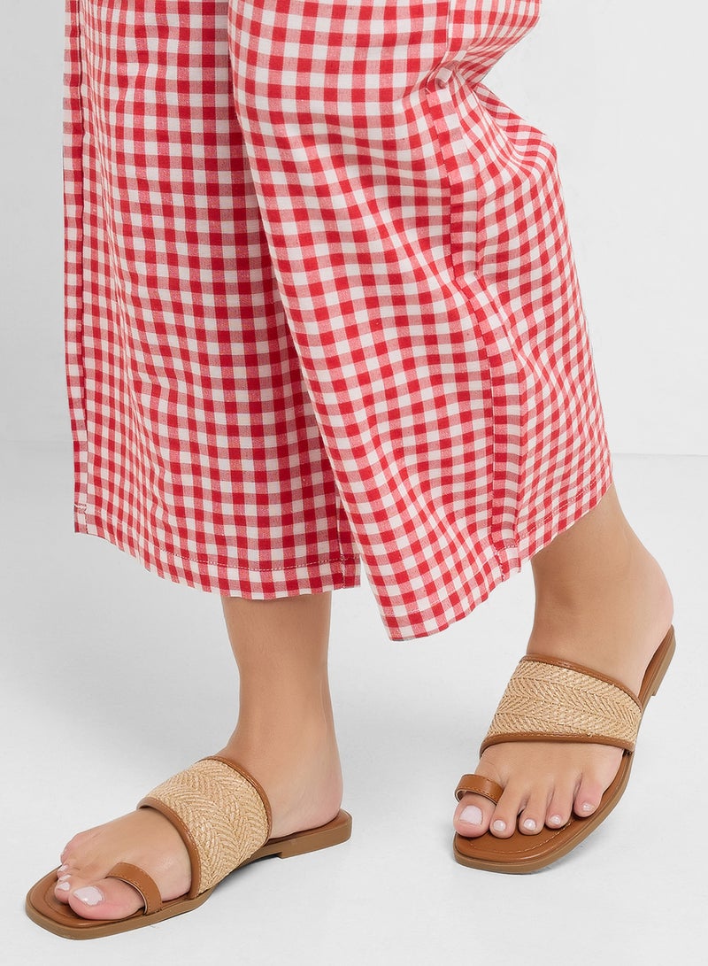 ELLA Raffia Flat Sandal  - Image 5