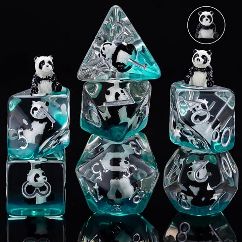 Maywin Polyhedral DD Dice Panda DiceResin Panda DND Dice Set for Dungeons and Dragons MTG RPG Board Games for 15 Years and Up - Image 5