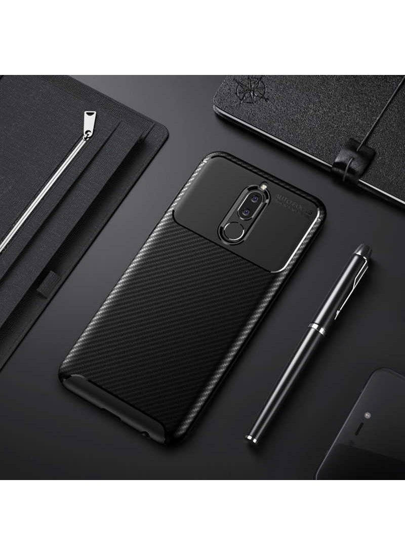 Nevarium - Huawei Mate 10 Lite Case Carbon Textured Silicone - Black - Image 1